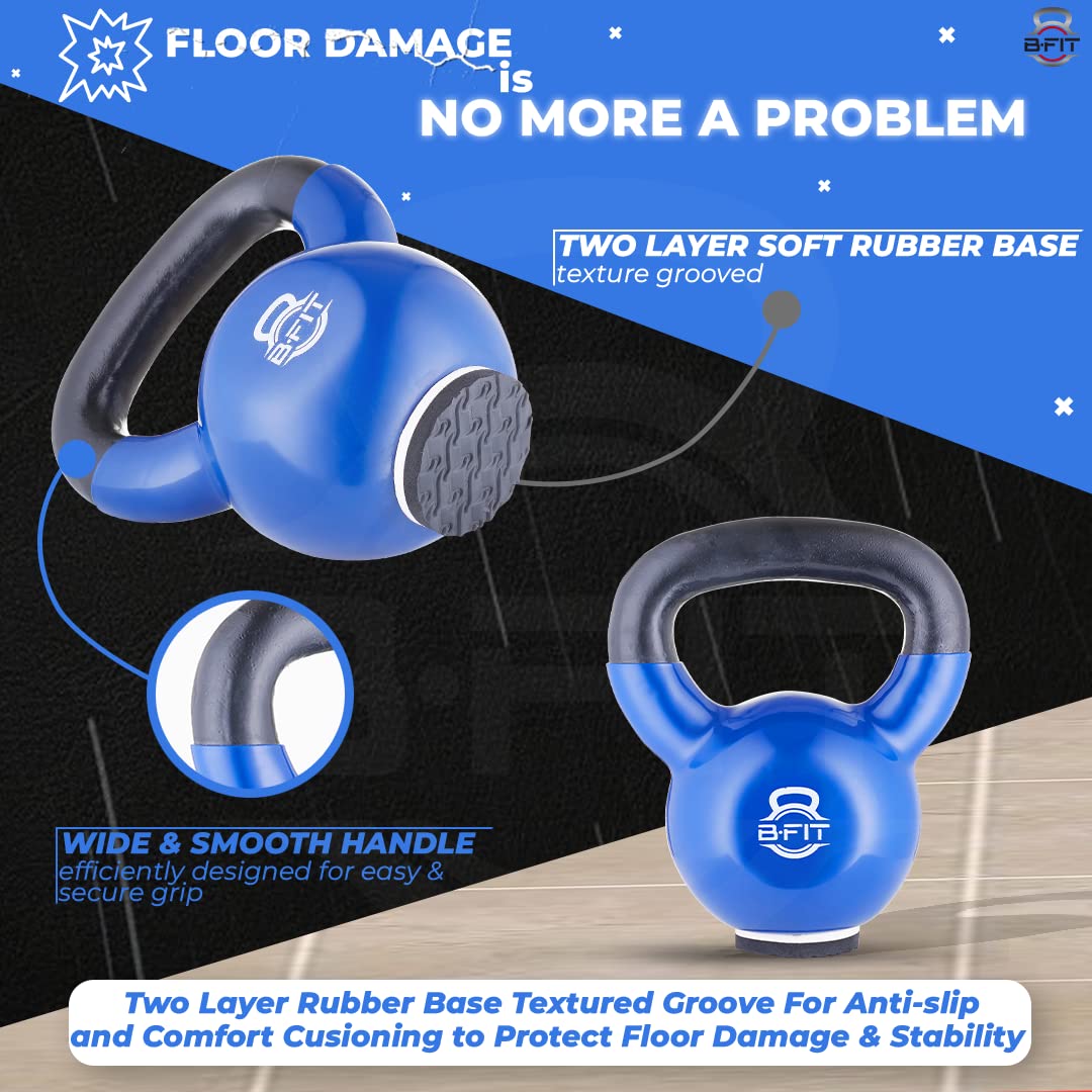 B fit Vinyl Kettlebell 8 Kg with Base