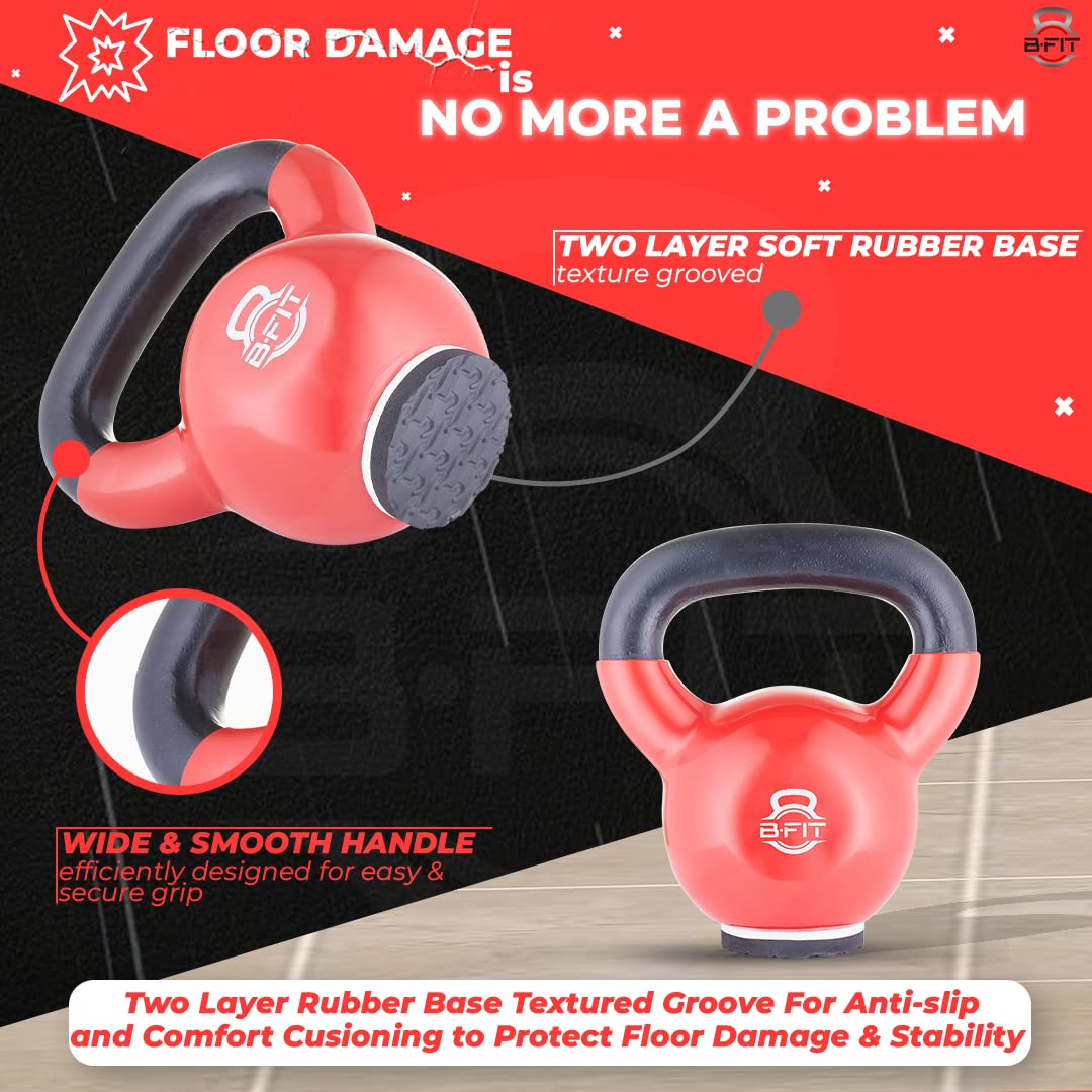 B fit Vinyl Kettlebell 10 Kg with Base