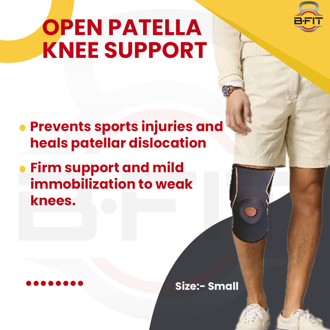B Fit Knee Support Open Patella Small Size