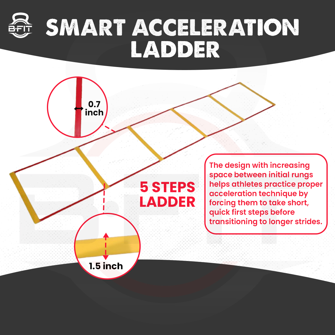 B Fit Smart Acceleration Ladder Size 834 167 Ft