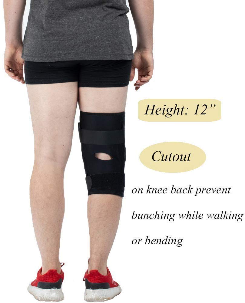 B Fit Hinged Knee Brace - Adjustable Open Patella with Straps Side Stabilizers - Compression Support for ProtectionPain Relief - Trauma ACL LCL MCL Tears ArthritisTendon Injuries