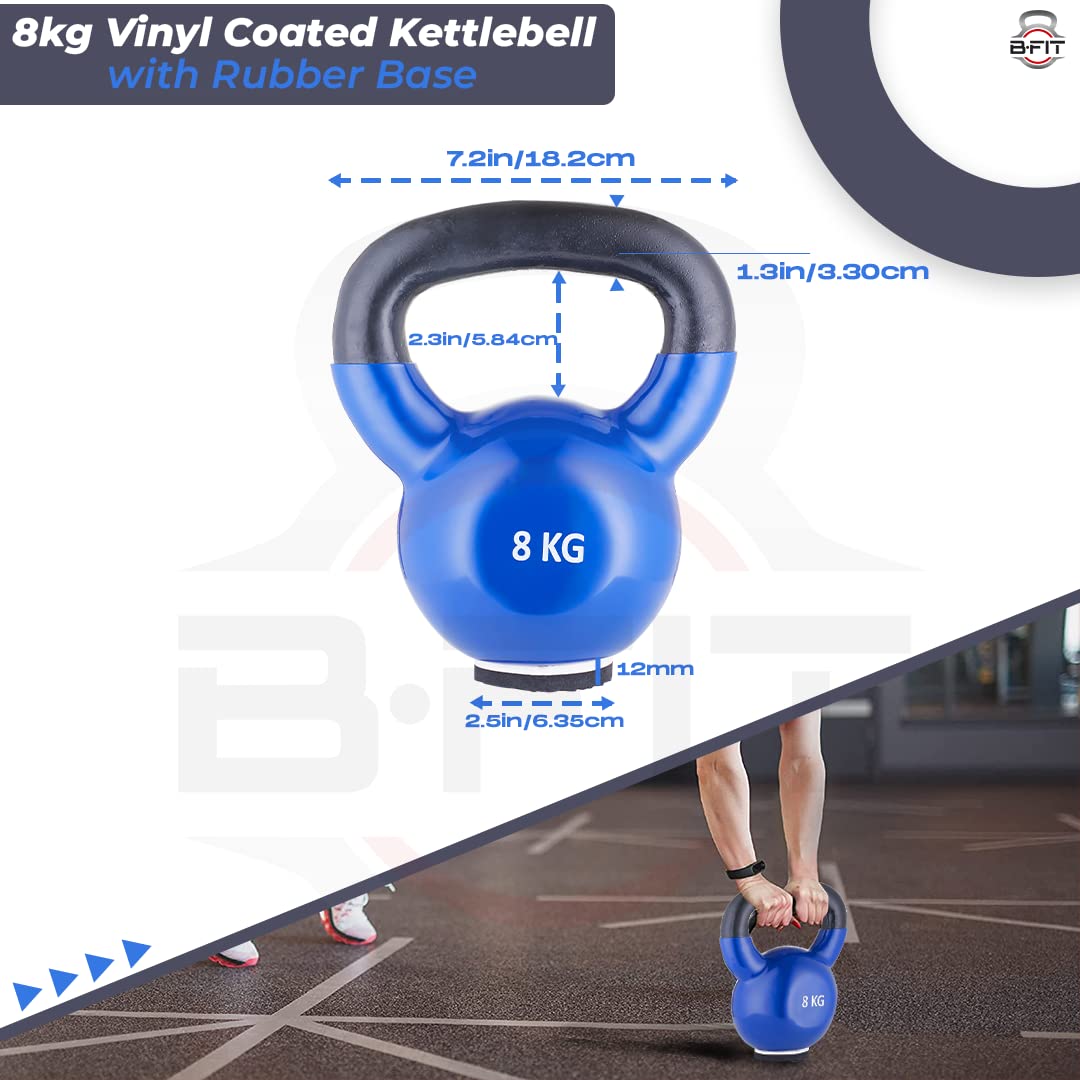 B fit Vinyl Kettlebell 8 Kg with Base