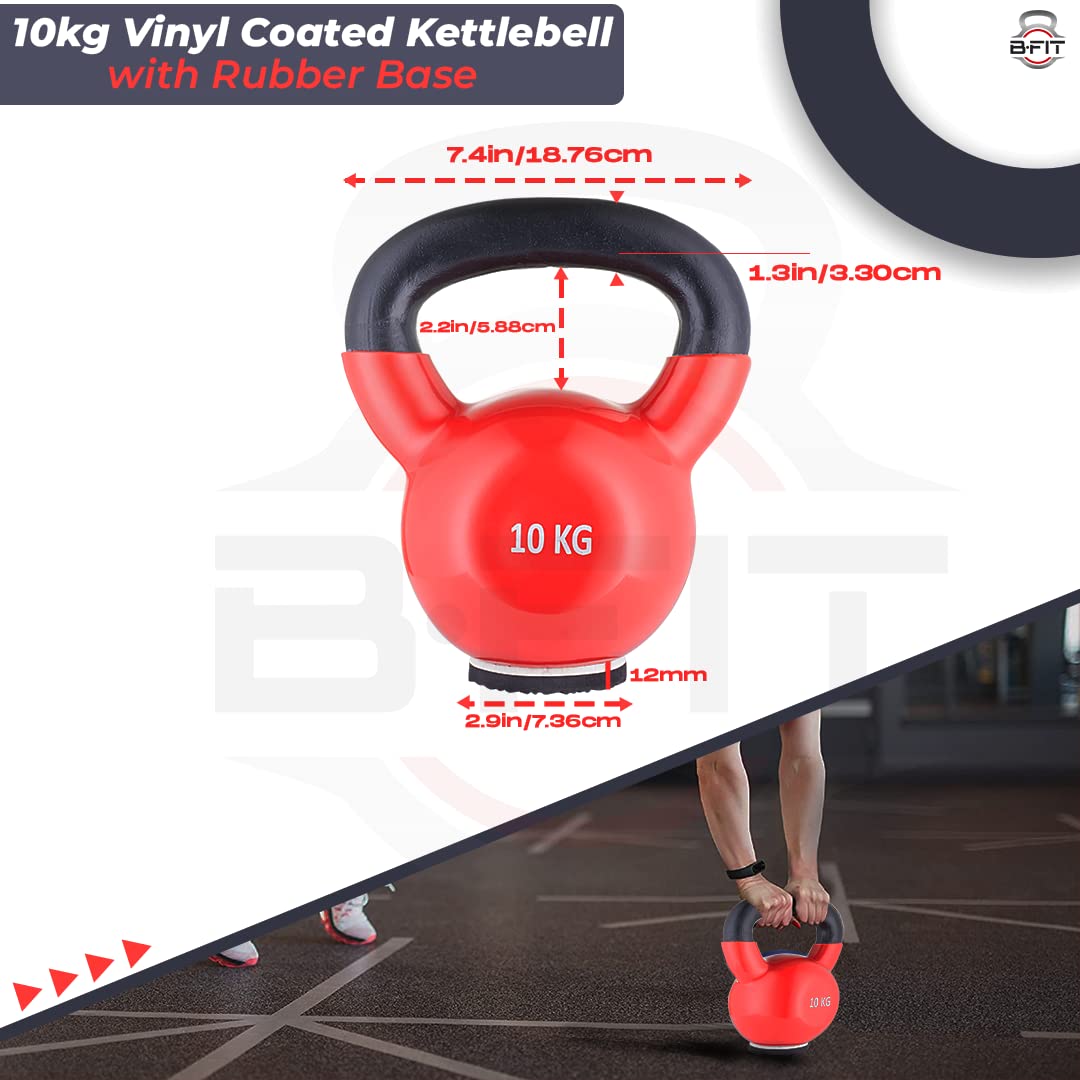 B fit Vinyl Kettlebell 10 Kg with Base