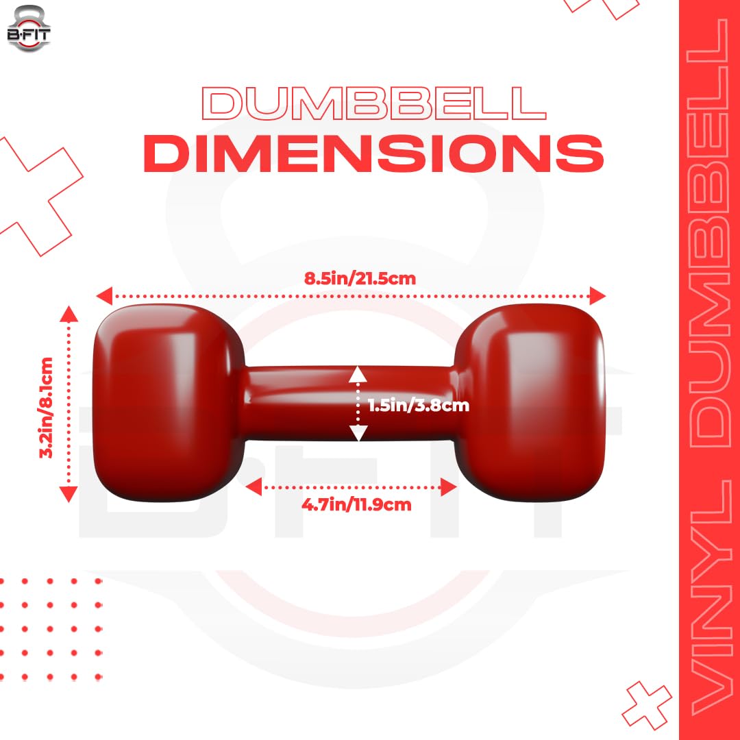 B fit Vinyl Square shape Dumbbell 4 Kg Pair Packing