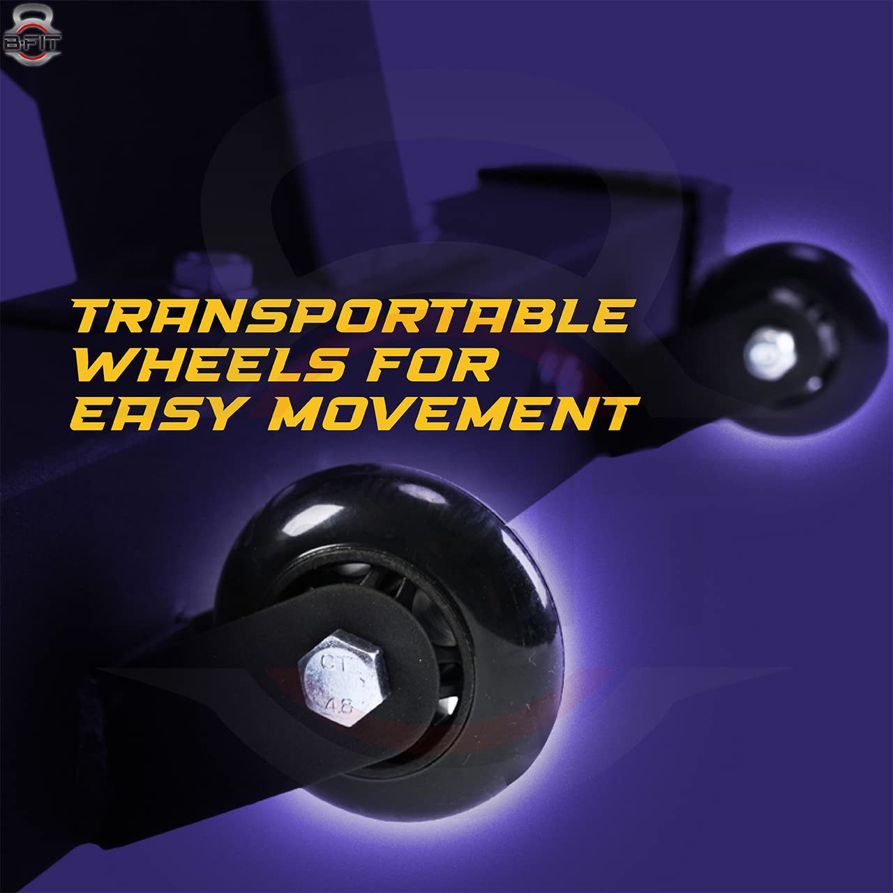 B Fit 70 mm Exercise BenchExercise Bike Wheel in Pair Packing