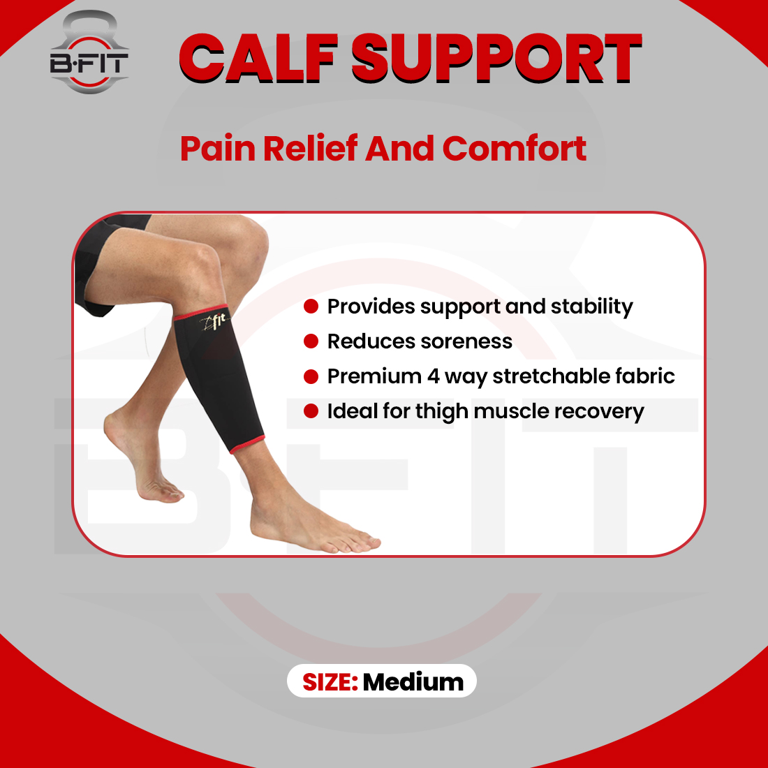 B Fit Calf Support Size Large