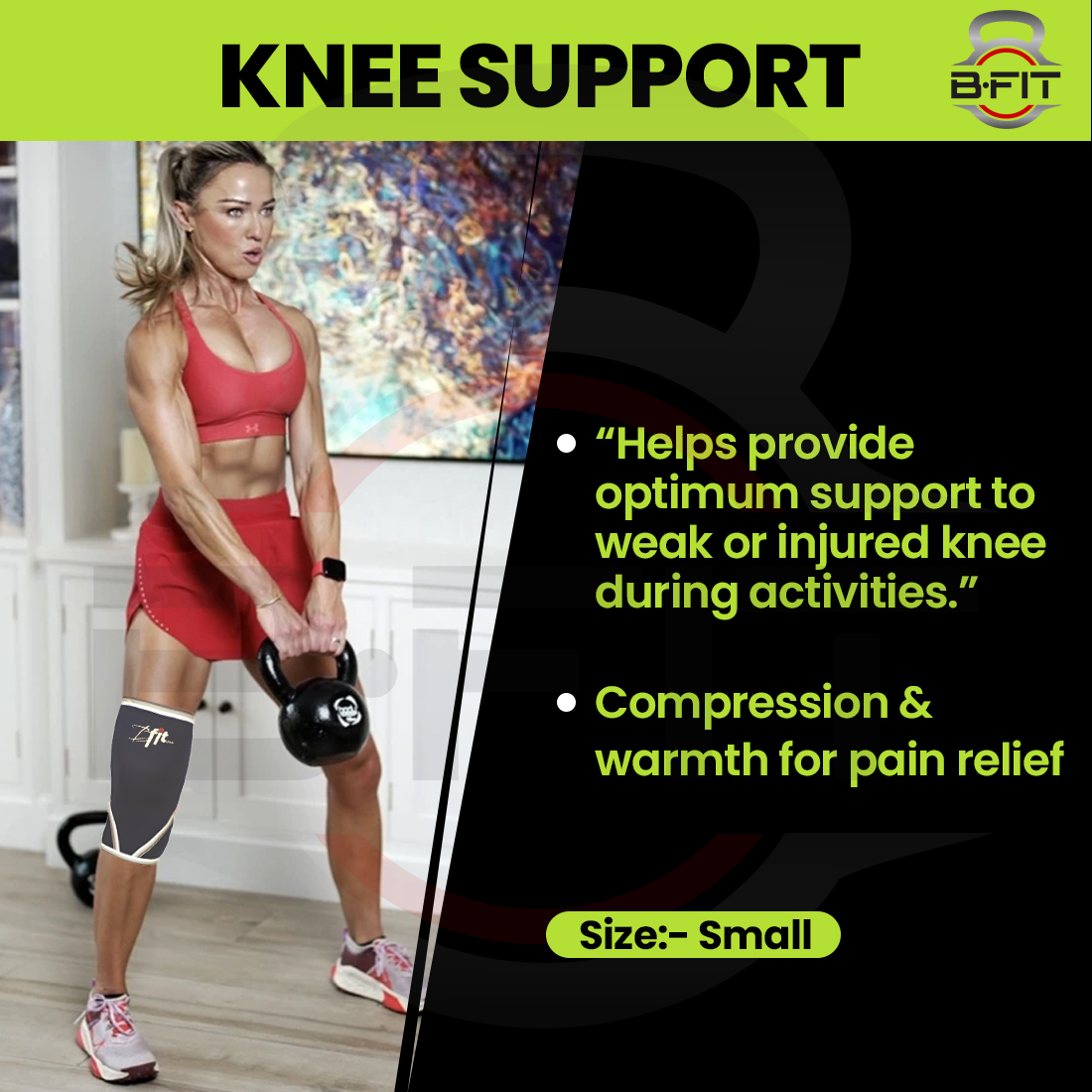 B Fit Knee Support Sleeve Small Size