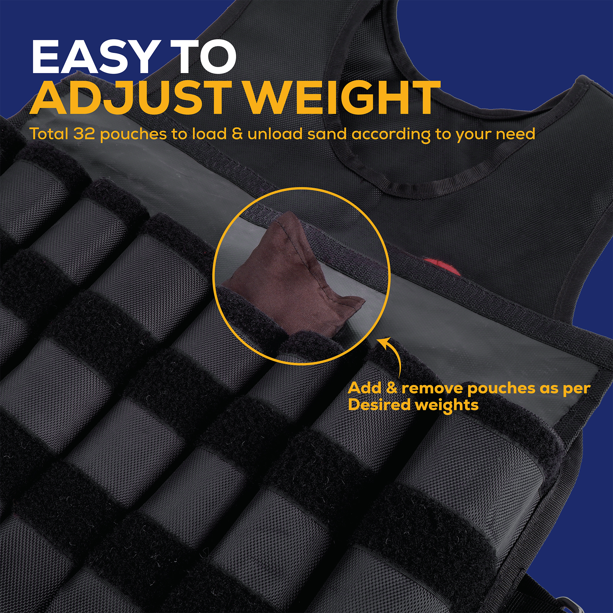 B Fit Weighted Vest Adjustable Weight 10-25 Kg for Workout Strength Training Running Fitness Muscle Building Weight Loss Weightlifting