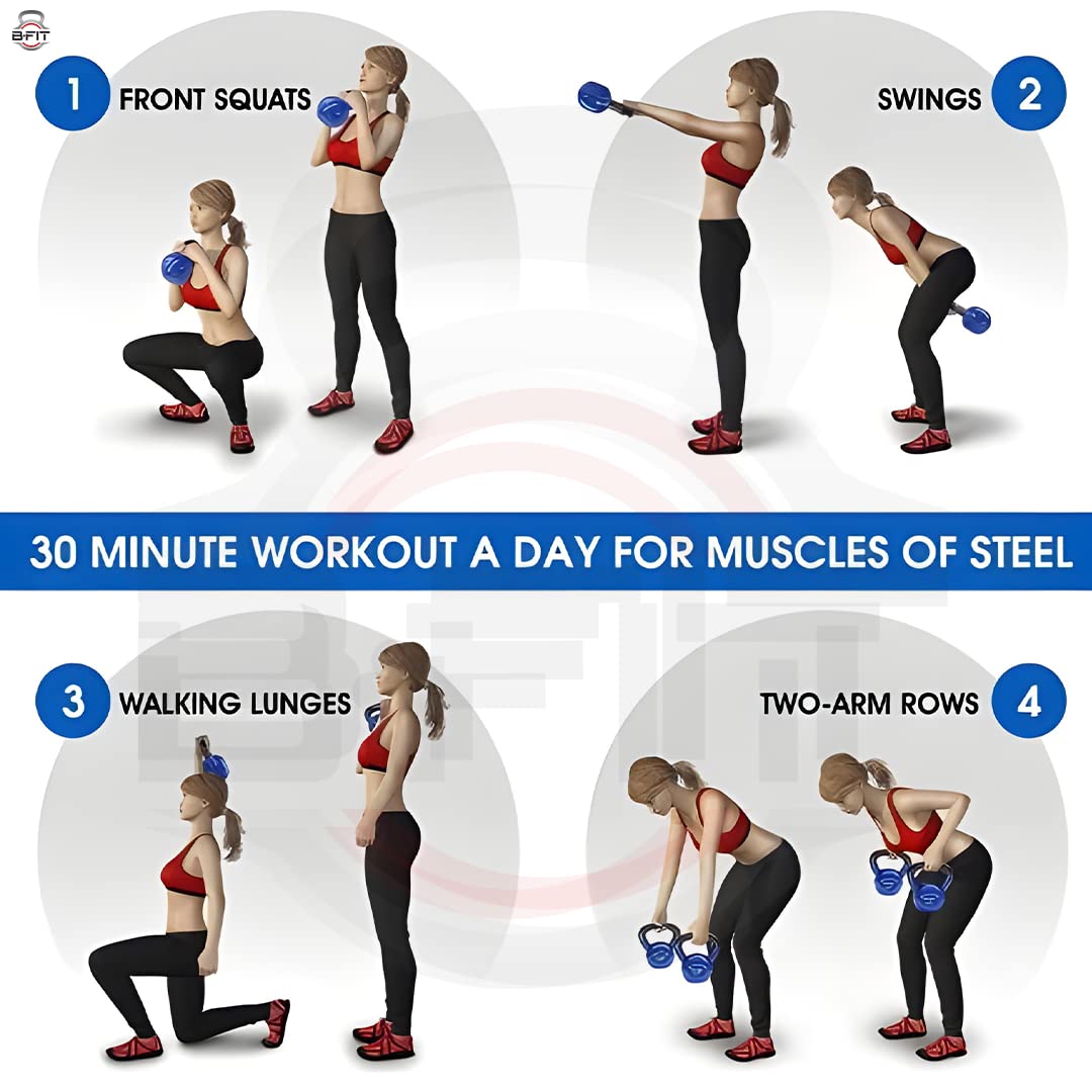 B fit Vinyl Kettlebell 6 Kg with Base