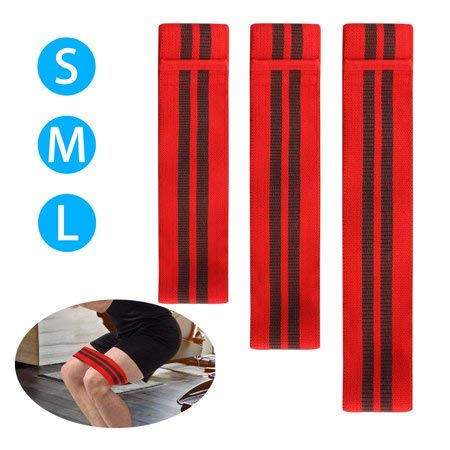 B Fit Resistance Bands for Legs and Butt Workout Exercise Hip Bands Fitness Booty Loop Non-Slip Bands for Squats Deadlifts Yoga Sport Pack of 3