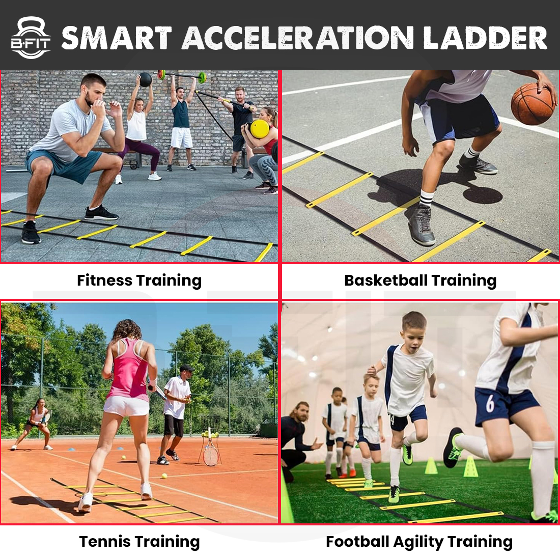 B Fit Smart Acceleration Ladder Size 834 167 Ft