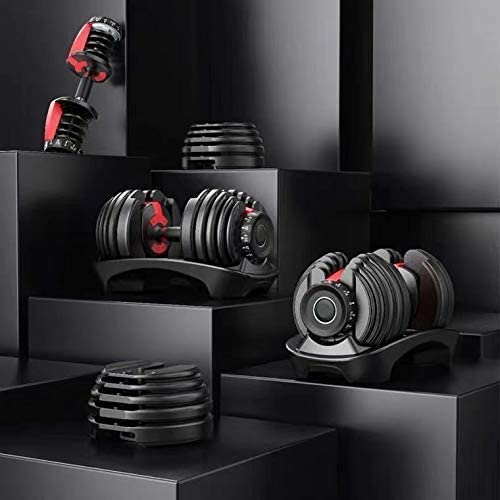 B Fit 525 lbs Adjustable Dumbbells Set 5 to 525 Lbs Fast Adjusting Dial Weights 15 Weights Adjustment with Handle and Weight Plate Set