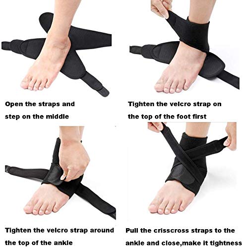 B Fit Ankle Brace - Adjustable Foot Support Wrap and Compression for Sprained Ankle Ankle Stabiling Ligaments