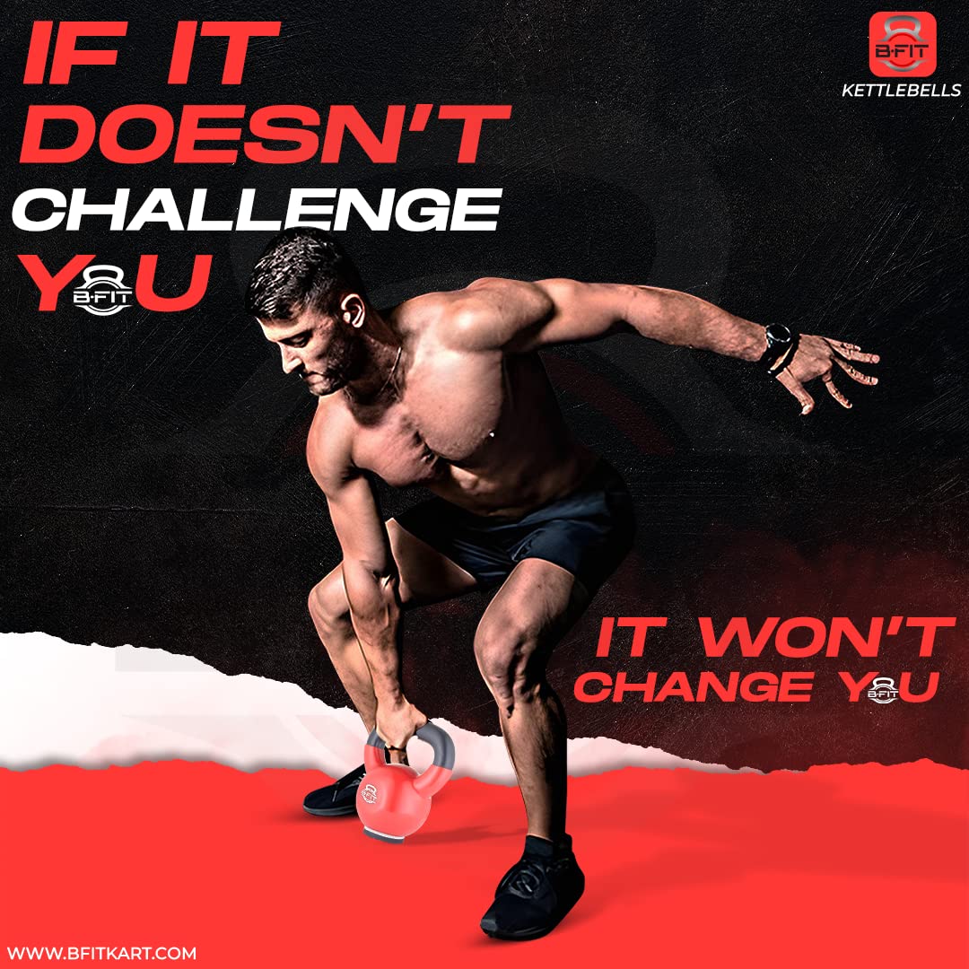 B fit Vinyl Kettlebell 6 Kg with Base