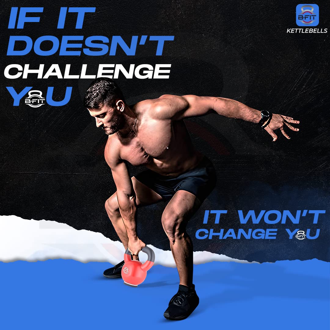 B fit Vinyl Kettlebell 8 Kg with Base