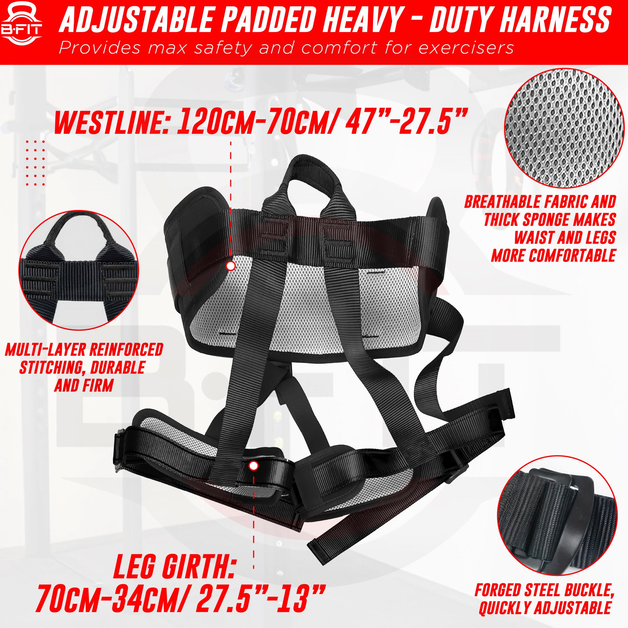 B Fit Upgraded Version Heavy Bungee Resistance Band Set Gravity Yoga Bungee Cord Resistance Belt Set 4D Bungee Dance Rope Workout Fitness Home Gym Professional Training Equipment 60 Kgs