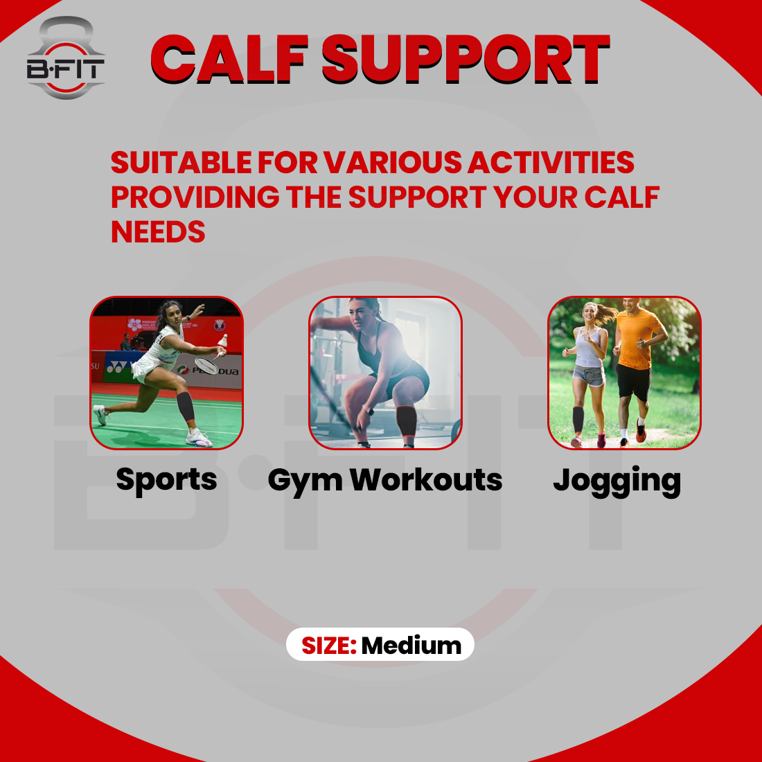 B Fit Calf Support Size Large