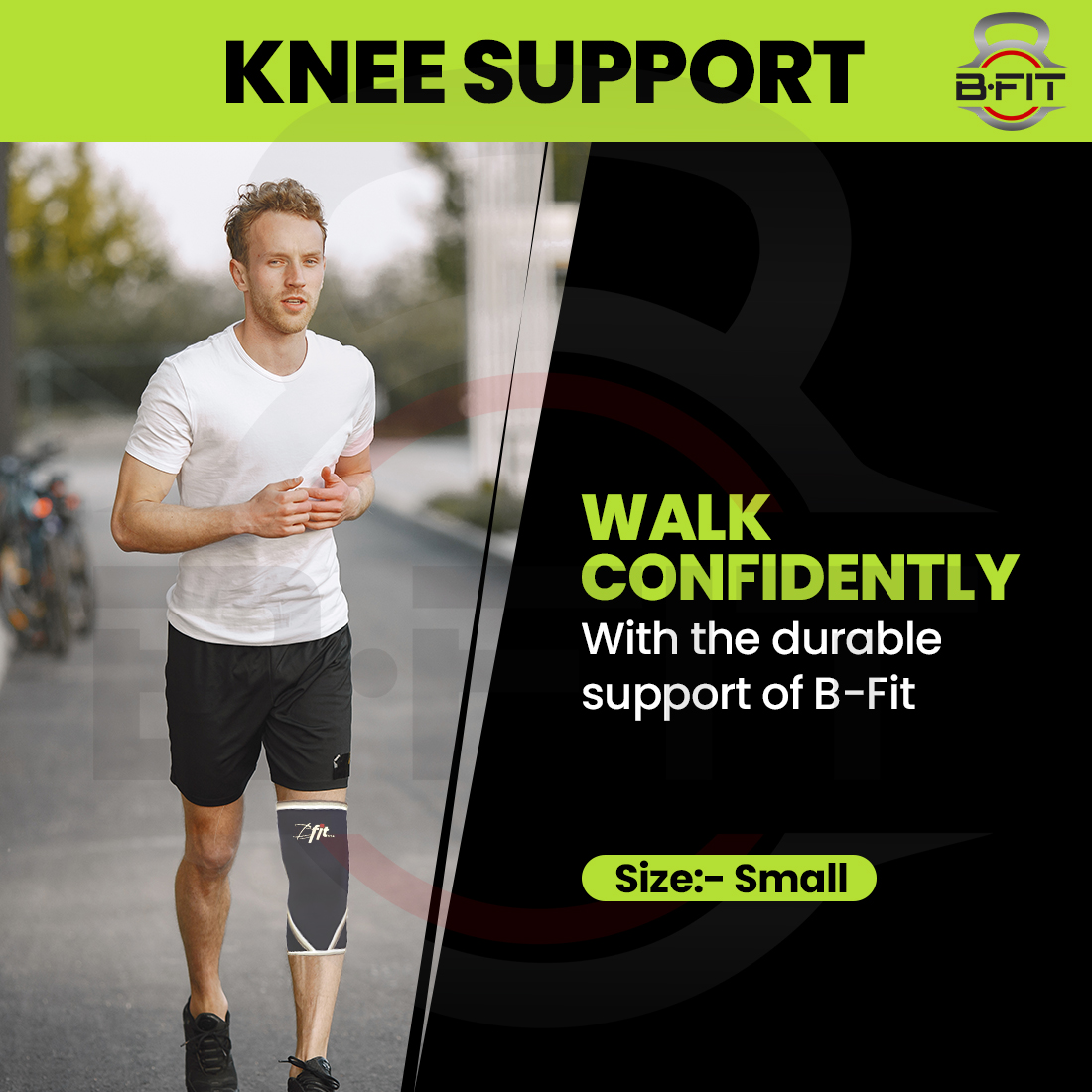 B Fit Knee Support Sleeve Small Size