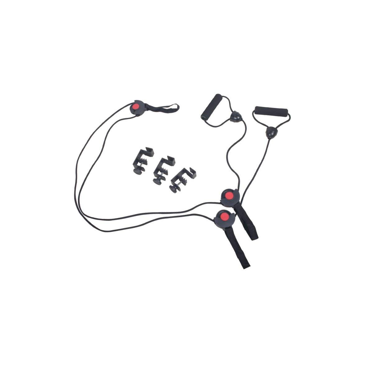 B FIT Door Gym Home Gym Total Body Resistance Training Exercise System Foam Padded Handles Fits Any Door