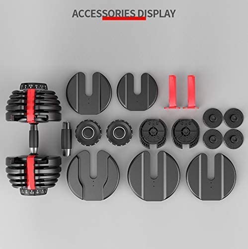B Fit 525 lbs Adjustable Dumbbells Set 5 to 525 Lbs Fast Adjusting Dial Weights 15 Weights Adjustment with Handle and Weight Plate Set