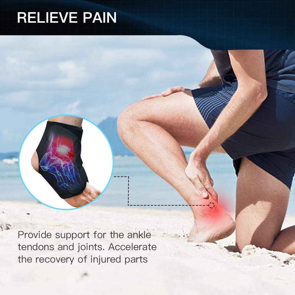 B Fit Ankle Brace - Adjustable Foot Support Wrap and Compression for Sprained Ankle Ankle Stabiling Ligaments