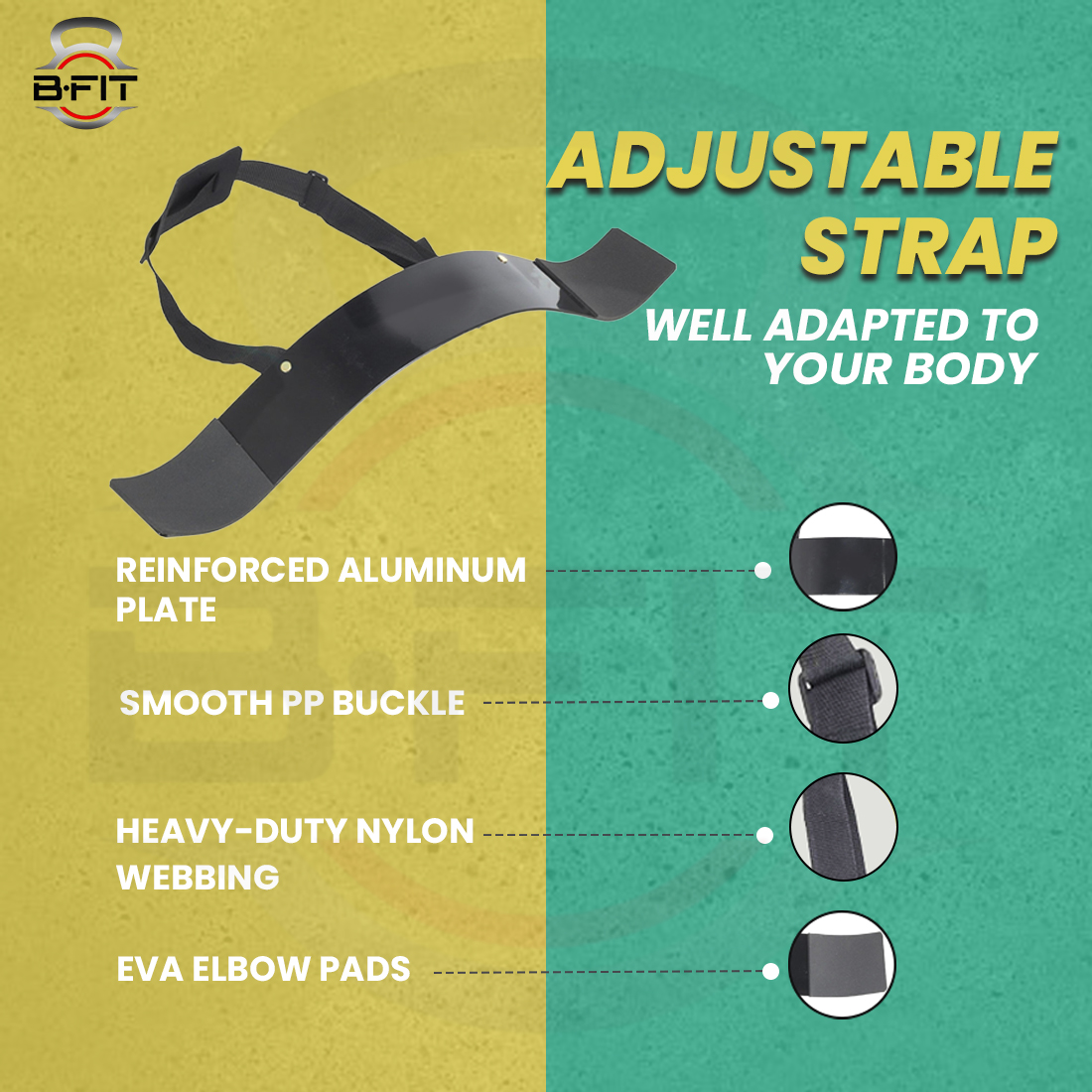 B Fit Arm Blaster Biceps Curl Triceps Muscle Isolator Bomber Fitness Gym Workout Training Support