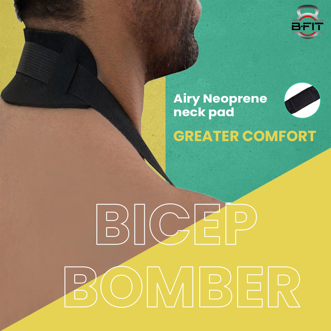 B Fit Arm Blaster Biceps Curl Triceps Muscle Isolator Bomber Fitness Gym Workout Training Support