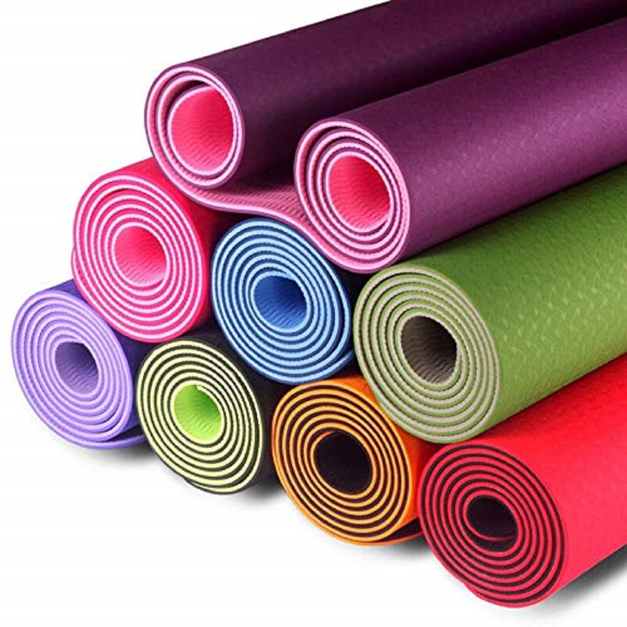 B Fit Premium TPE Yoga Mat Assorted Color - Classic 6 MM Pro Yoga Mat Eco Friendly Non Slip Fitness Exercise Mat with Smart Carry Bag-Workout Mat for Yoga Pilates and Floor Exercises