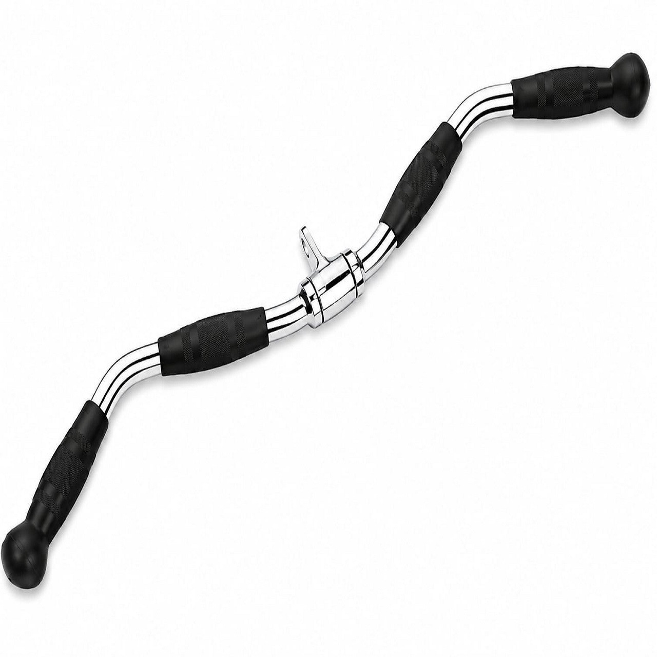 B fit Solid Steel Pro-Grip Curl Bar 28 Inch