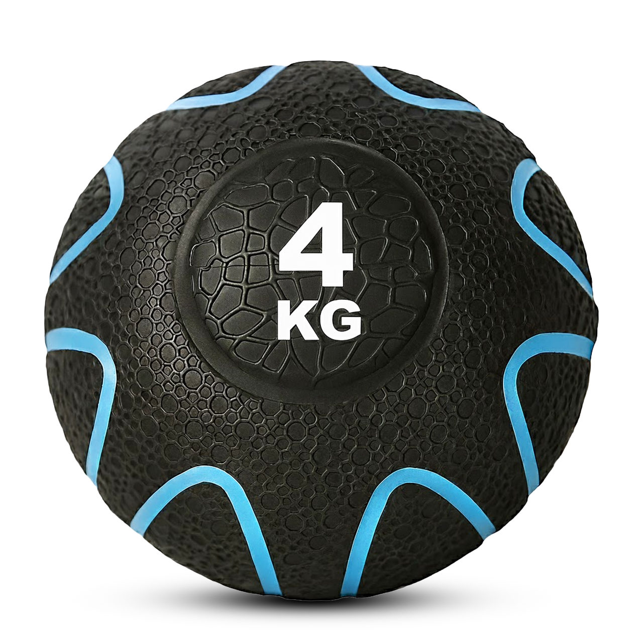 B fit Virgin Rubber Medicine Ball 4 Kg with Dual Texture Grip Weighted Medicine Ball for Workouts Exercise Balance Training Core Strength Balance and Coordination Exercise Non-Slip Rubber Shell