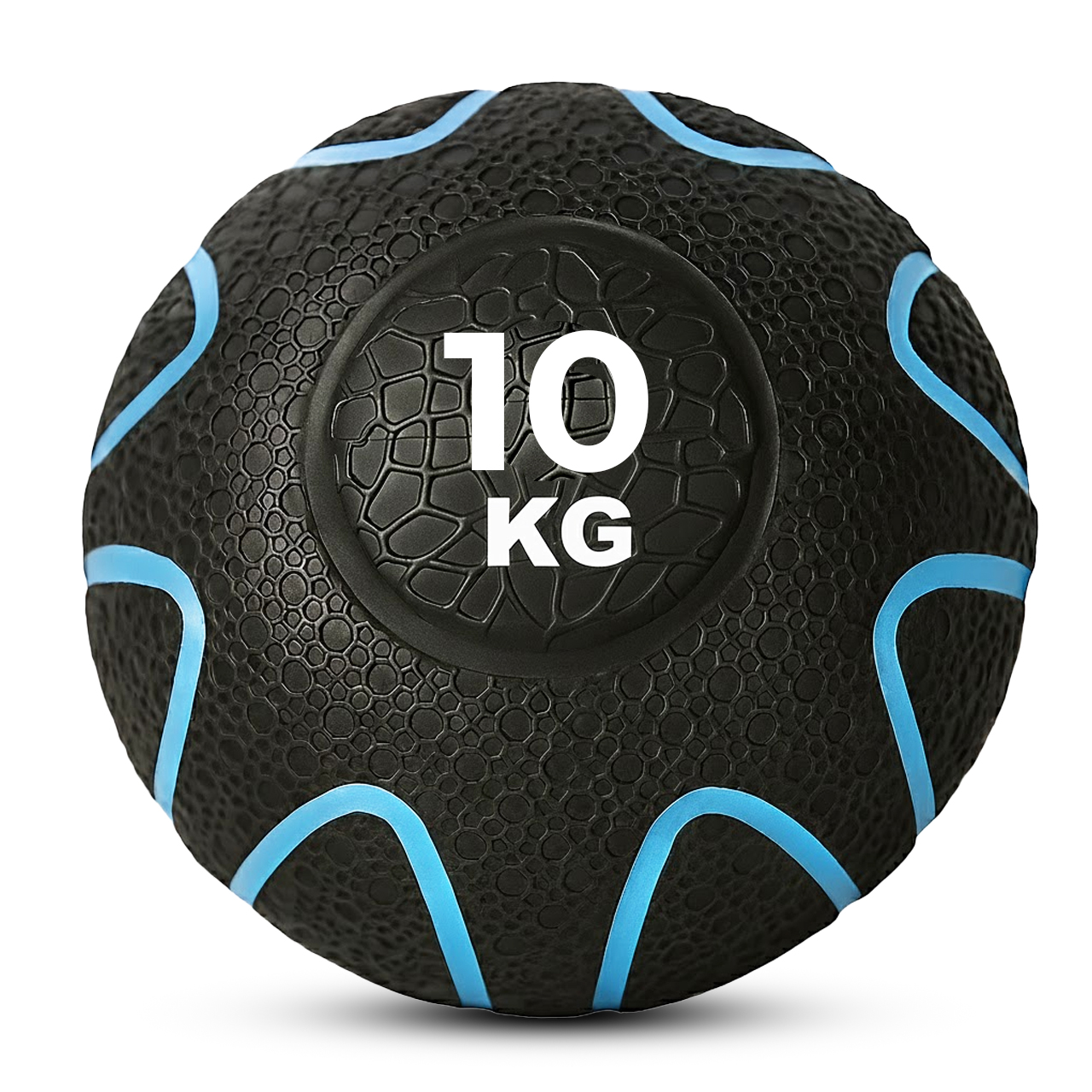 B fit Virgin Rubber Medicine Ball 10 Kg with Dual Texture Grip Weighted Medicine Ball for Workouts Exercise Balance Training Core Strength Balance and Coordination Exercise Non-Slip Rubber Shell