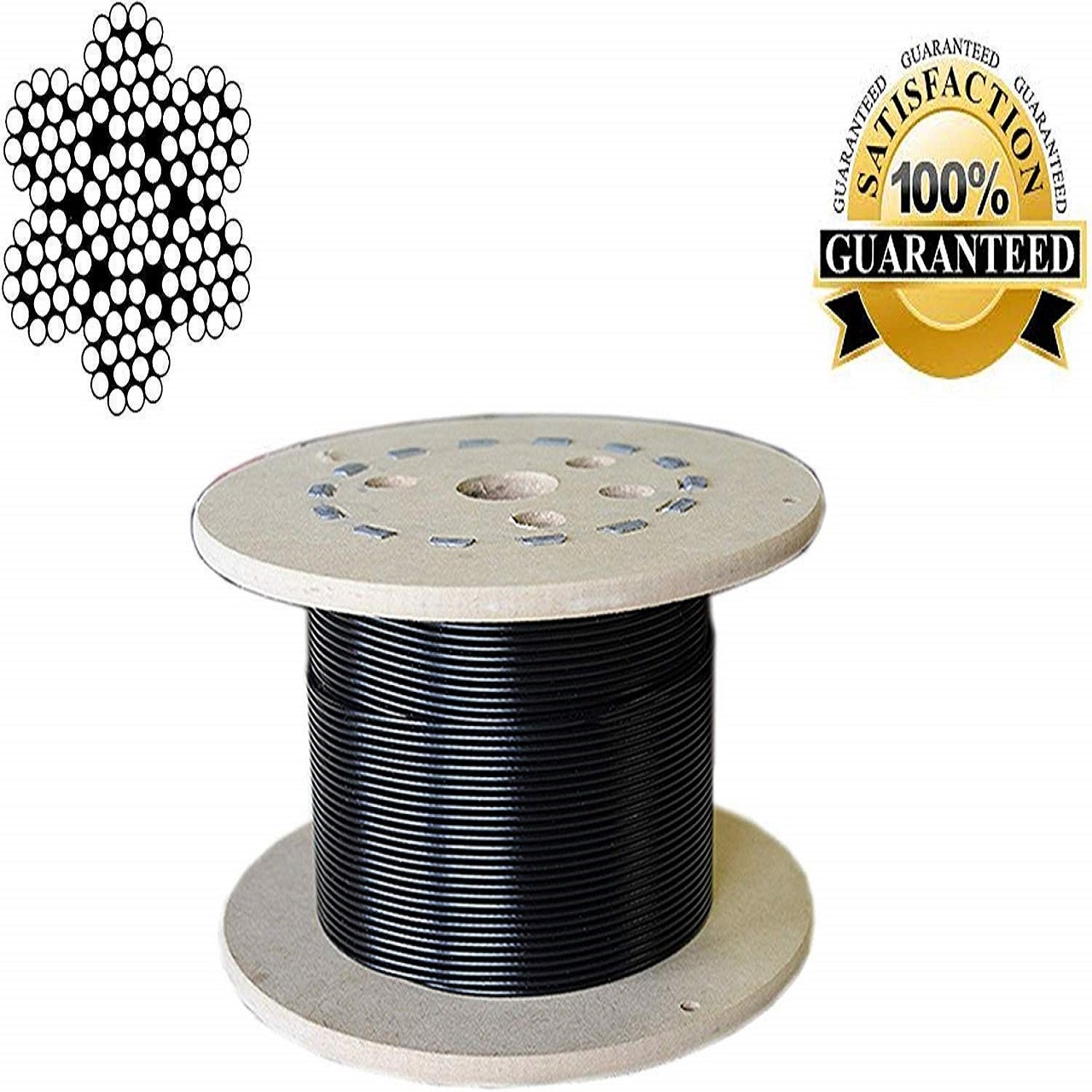 B Fit Gym Wire Rope 5 MM Thick Material PU Polyurethane Coated Black Color Cable Inside Steel