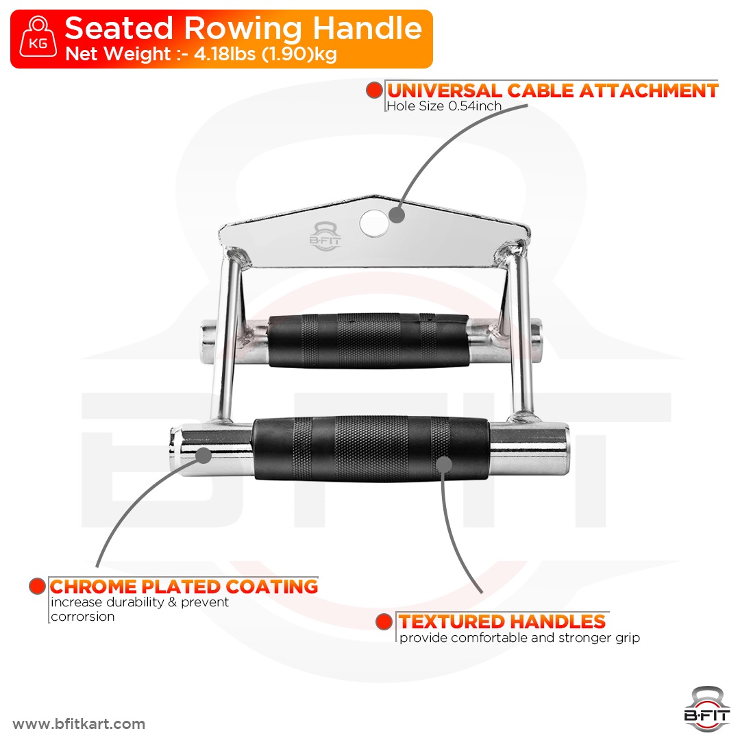 B fit Solid Steel Pro-Grip Seated Chinning Handle