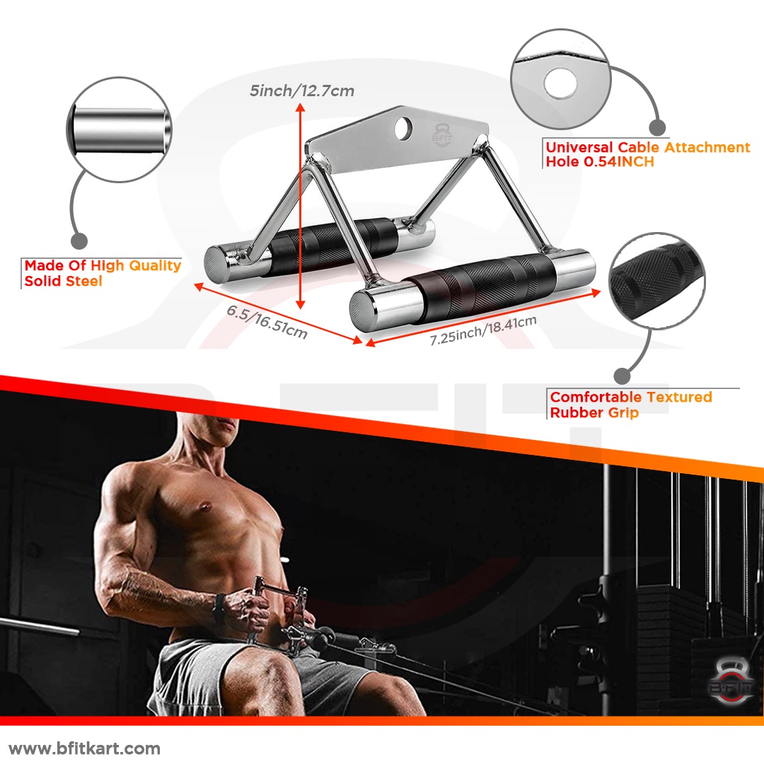 B fit Solid Steel Pro-Grip Seated Chinning Handle