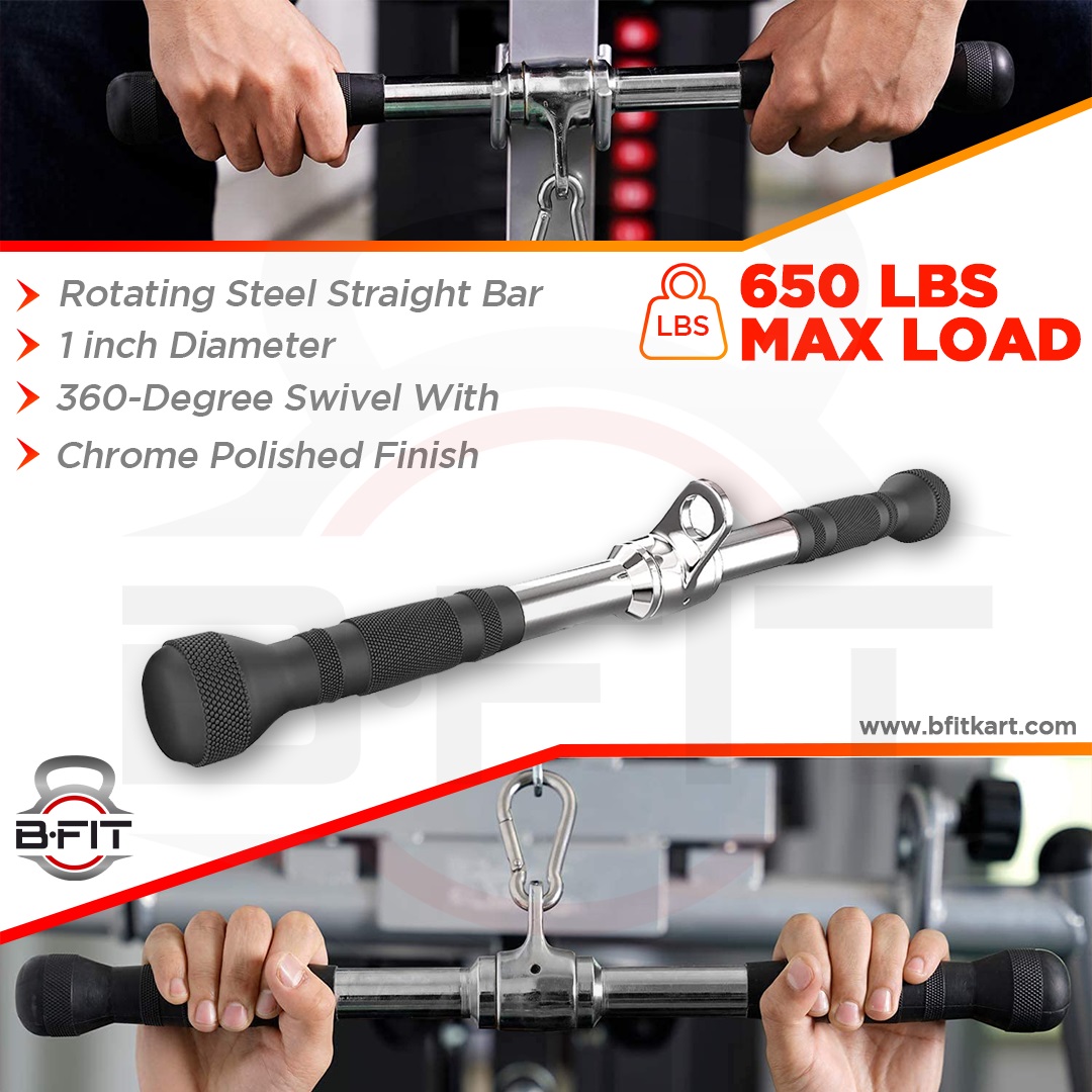 B fit Pro-Grip Solid Lat Bar 18 Inch