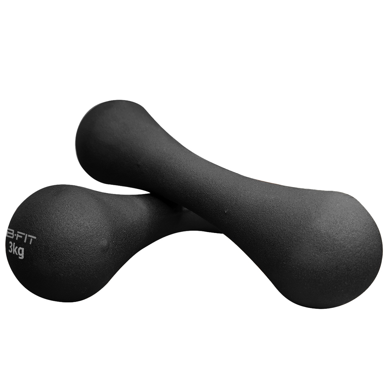 B Fit Bone Shape Neoprene Dumbbells 3 Kg Pair Non Slip Grip in Pair Packing