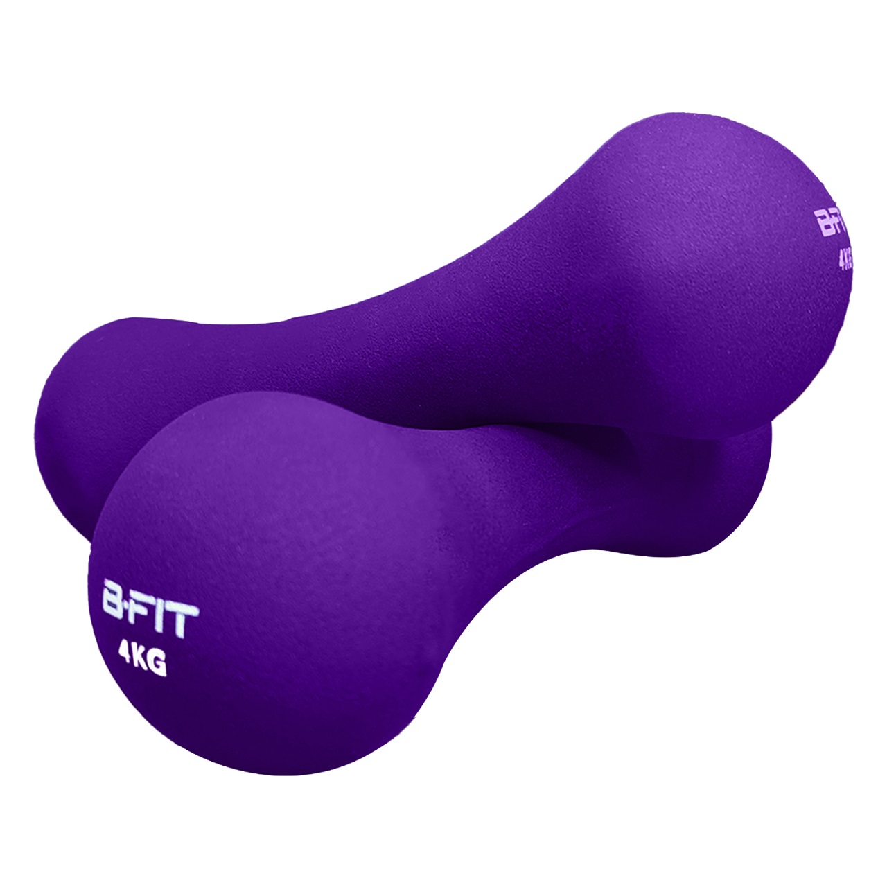 B Fit Bone Shape Neoprene Dumbbells 4 Kg Pair Non Slip Grip in Pair Packing