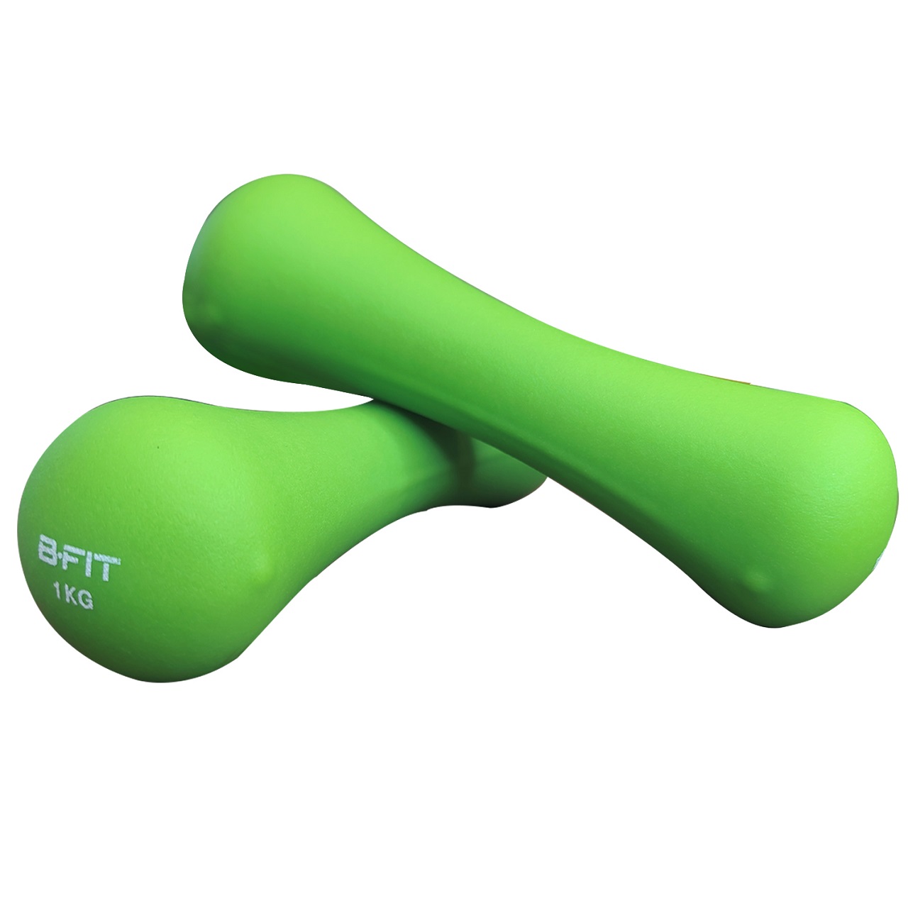 B Fit Bone Shape Neoprene Dumbbells 1 Kg Pair Non Slip Grip in Pair Packing