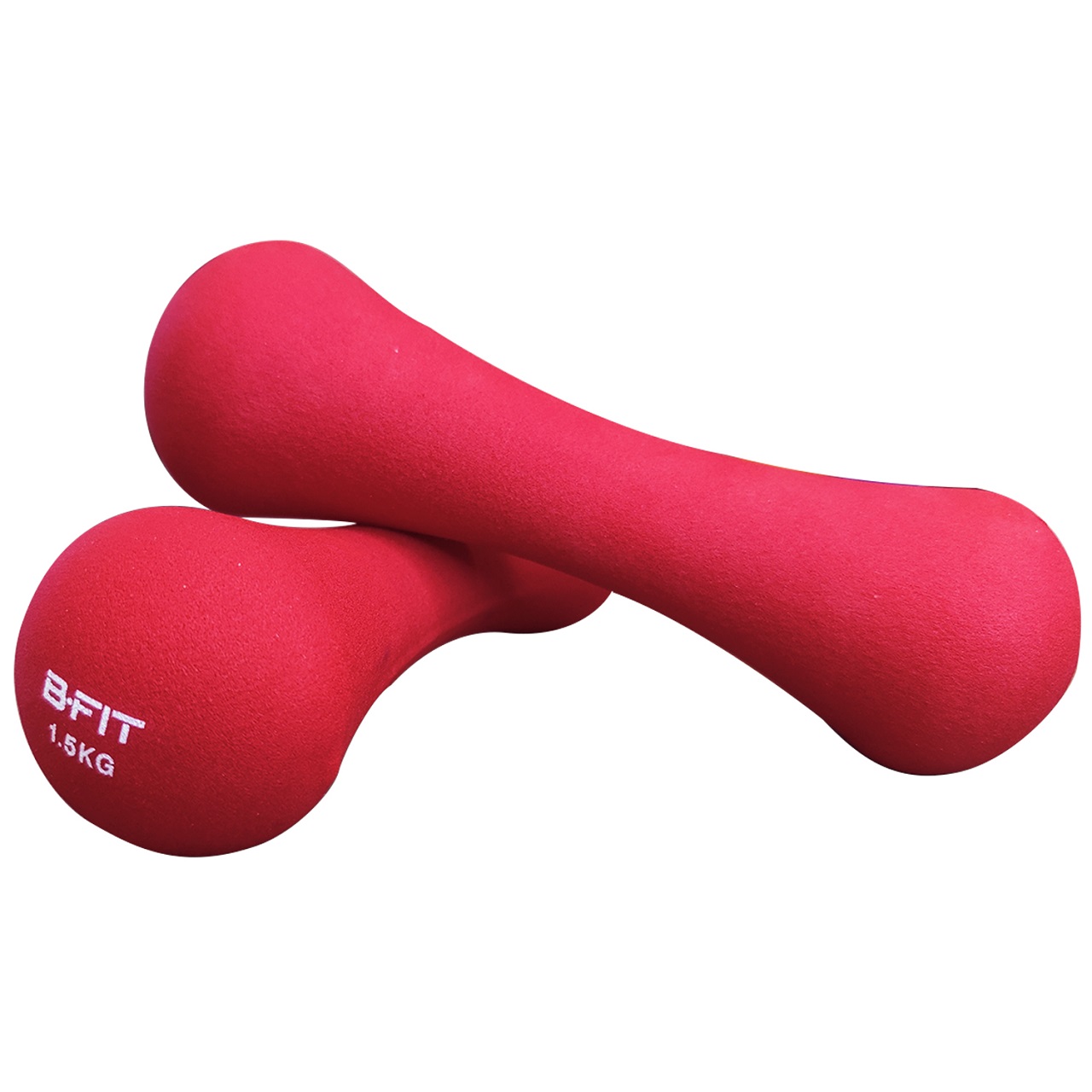 B Fit Bone Shape Neoprene Dumbbells 15 Kg Pair Non Slip Grip in Pair Packing