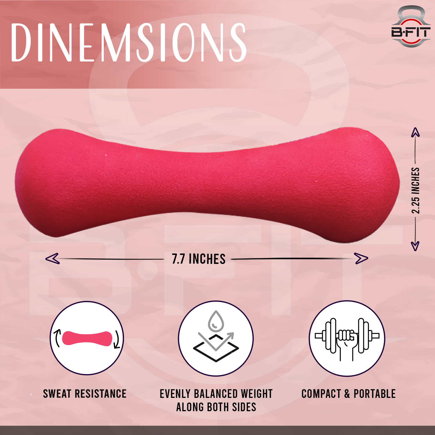 B Fit Bone Shape Neoprene Dumbbells 15 Kg Pair Non Slip Grip in Pair Packing