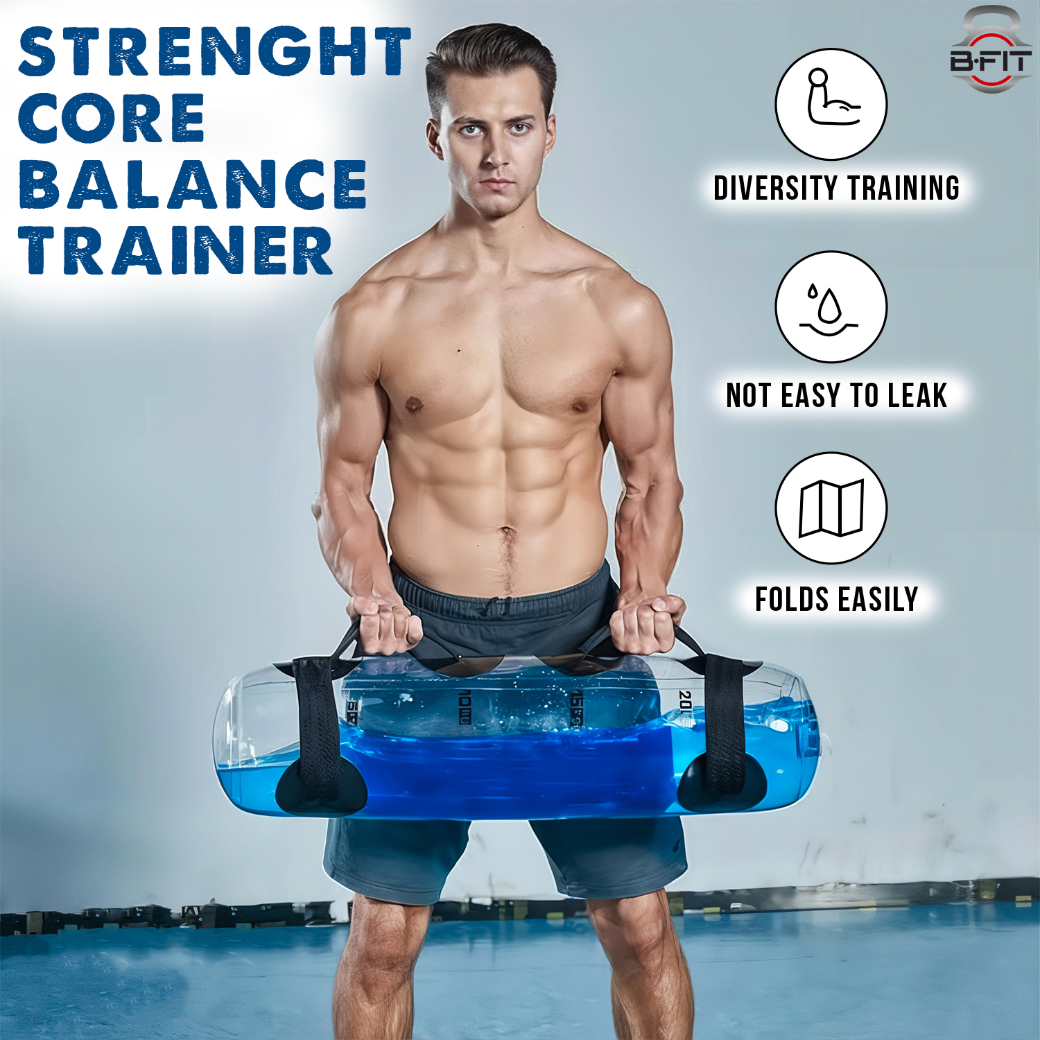 B Fit Aqua Weight Bags for Full Body Training Challenge Weight Bag - Substitute for Sandbag