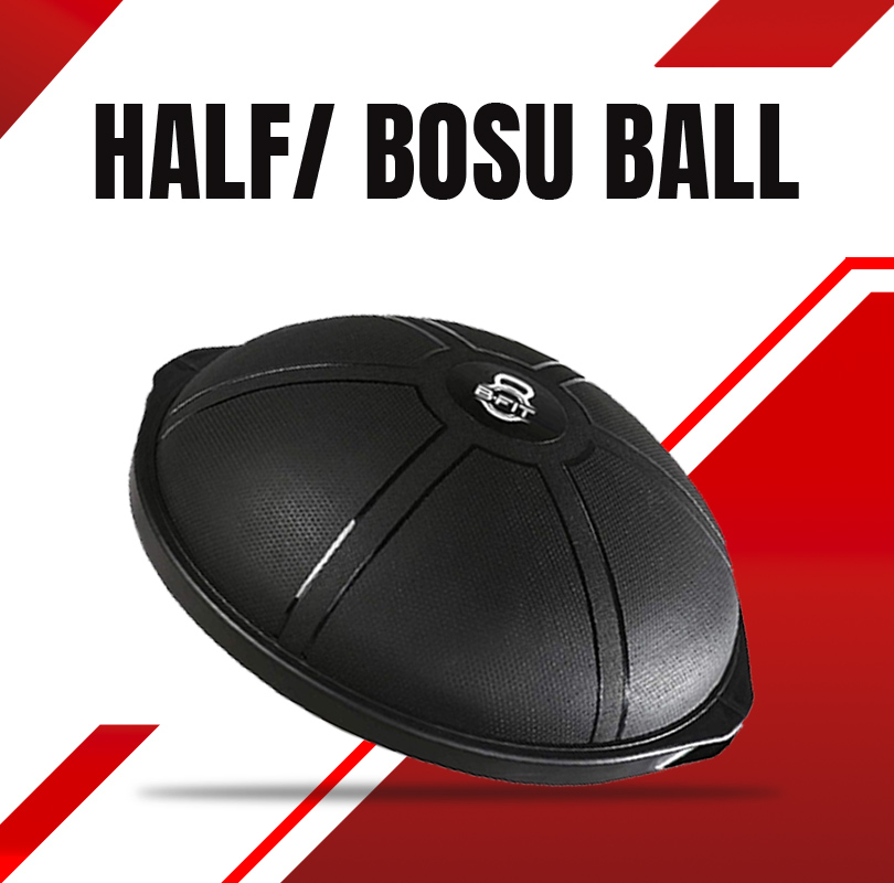 B FIT Balance Trainer Stability Half Ball Bosu Ball Black Color with Pump size 65 Cm