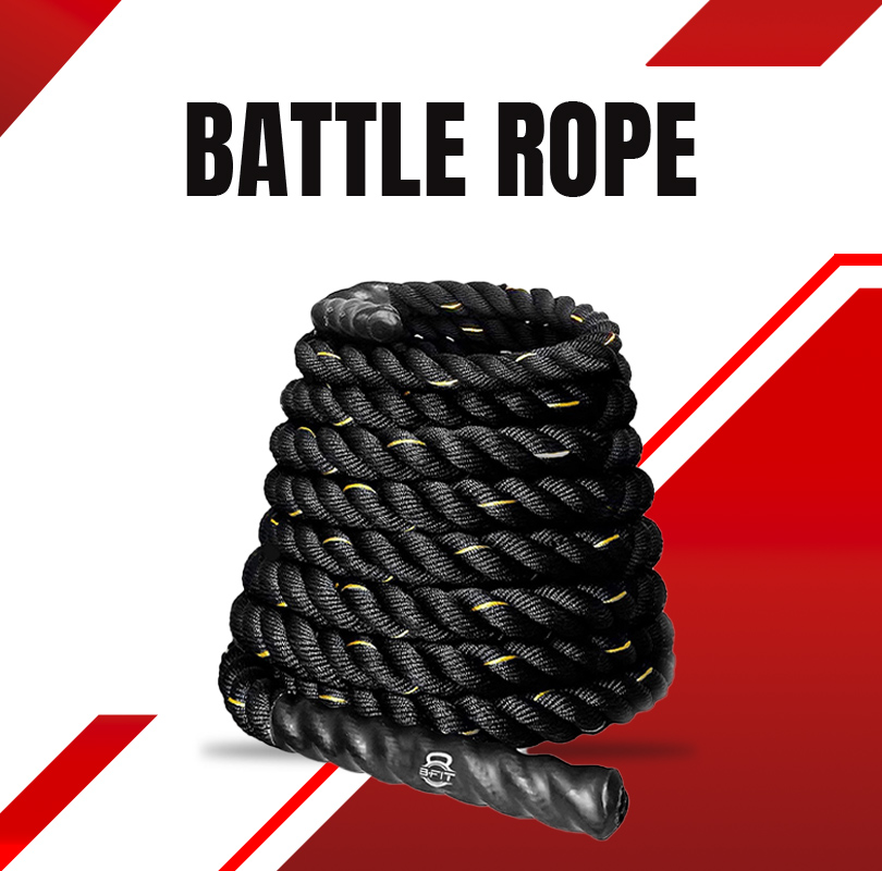 B Fit Battle Rope Length 50 Feet 15 Thick with Anchor Kit Full Body Workout Equipment to Lose Fat Boost Strength Fast Efficient Heavy Rope