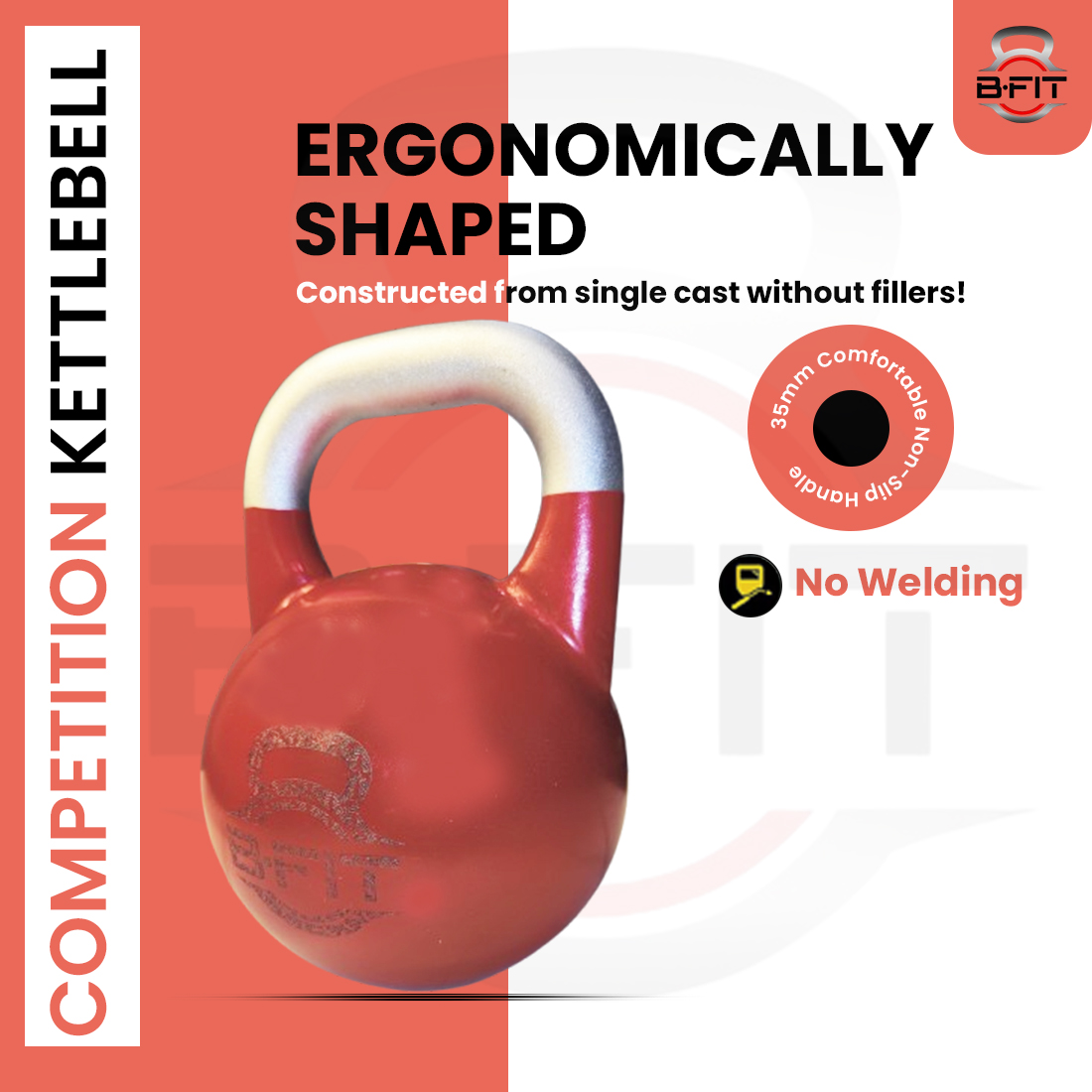 B Fit Competition Kettlebell Weights For Women Men Designed For Comfort in High Repetition Workouts Superior Balance For Better Workouts 32 Kg