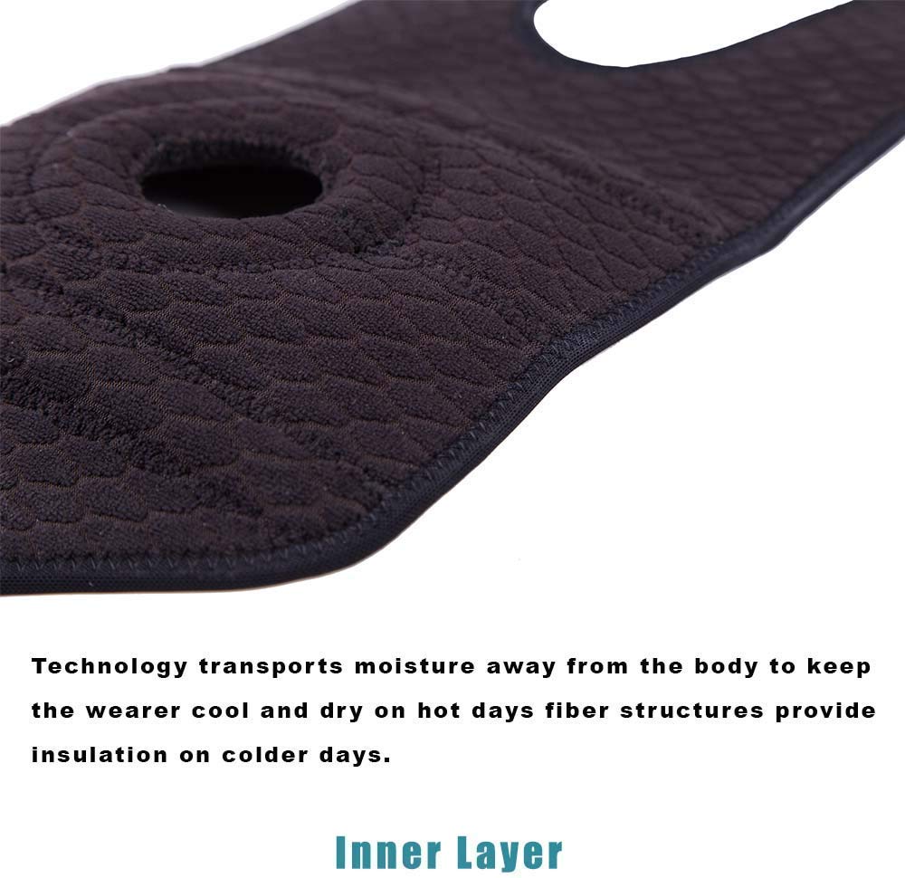 B Fit Knee Brace Support for Arthritis ACL LCL MCL Sports Exercise Meniscus Tear Injury Recovery - Side Stabilizers Open Patella Style - Adjustable Neoprene Brace