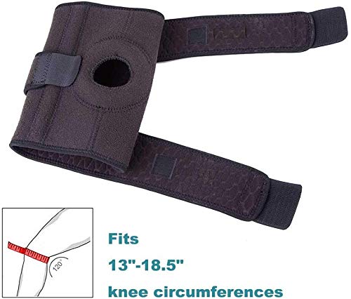 B Fit Knee Brace Support for Arthritis ACL LCL MCL Sports Exercise Meniscus Tear Injury Recovery - Side Stabilizers Open Patella Style - Adjustable Neoprene Brace