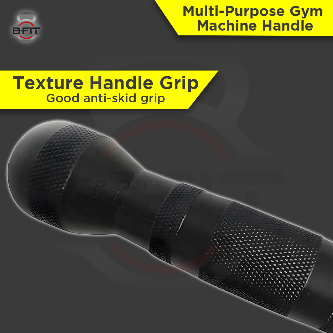 B fit Multi-Exerciser Cable Attachment Bar with Rubber Handgrips  Revolving Hanger