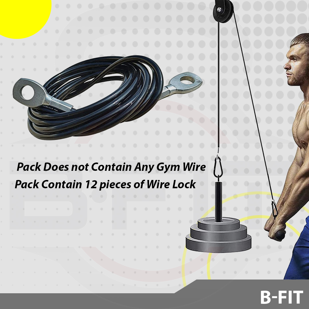 B Fit Gym Cable Swage Eyelet for 6 MM Gym Wire Set of 12 Pcs
