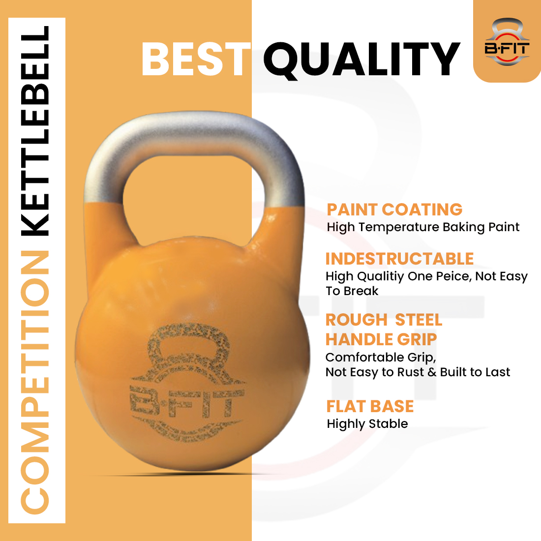B Fit Competition Kettlebell Weights For Women Men Designed For Comfort in High Repetition Workouts Superior Balance For Better Workouts 28 Kg