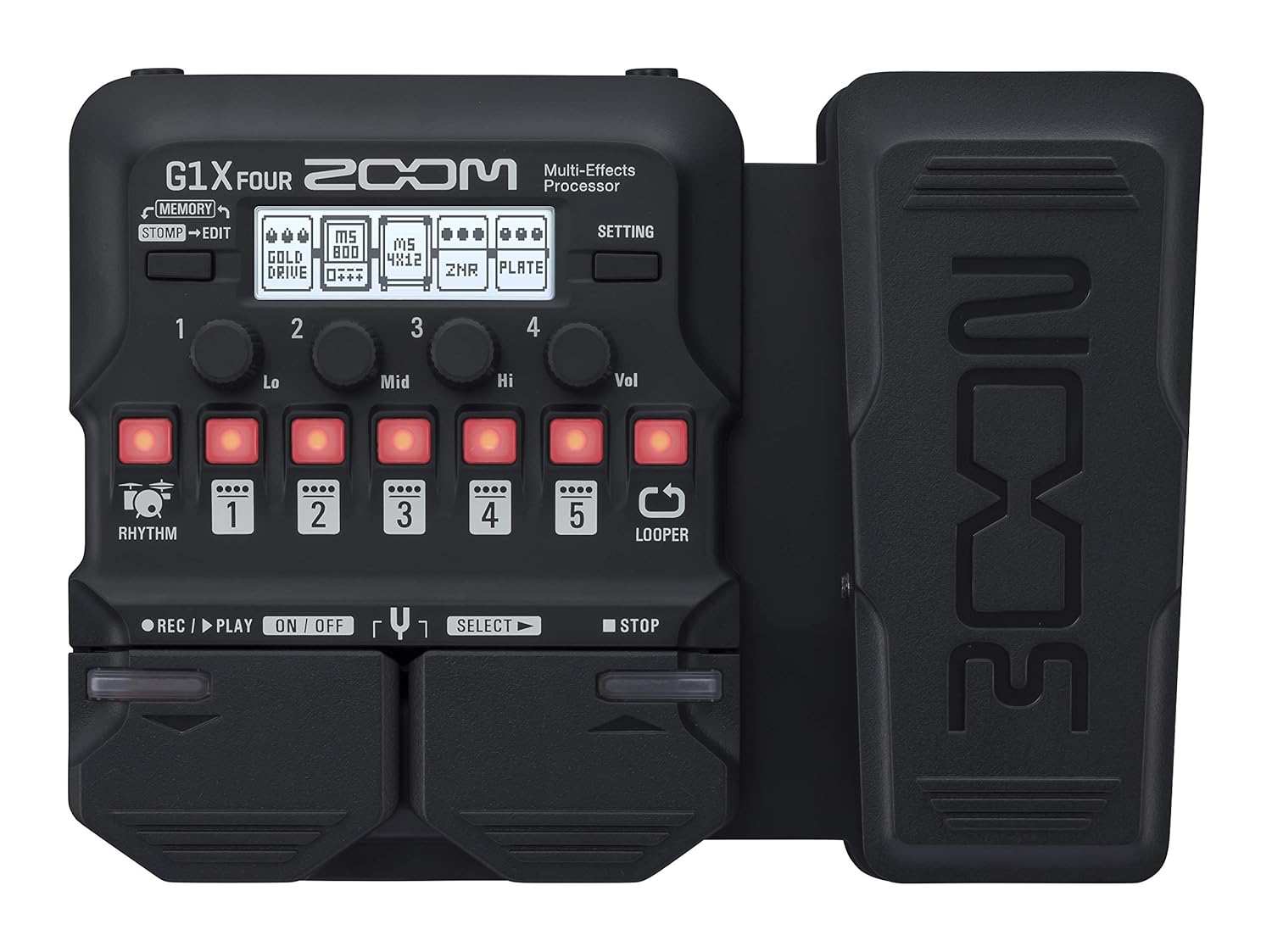 Zoom G1X Four Multi-effects Processor with Expression Pedal without adapter